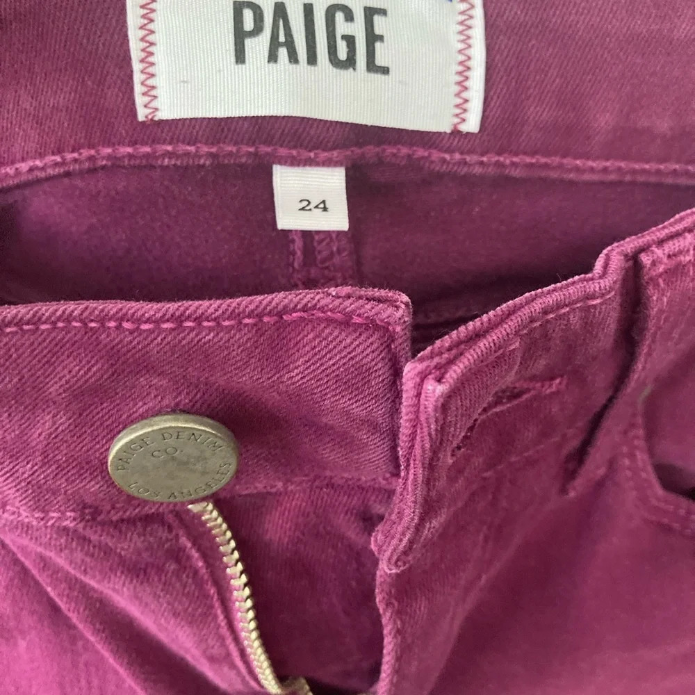 PAIGE Purple Skinny Jeans Size 2 - Picture 6 of 8